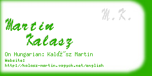 martin kalasz business card